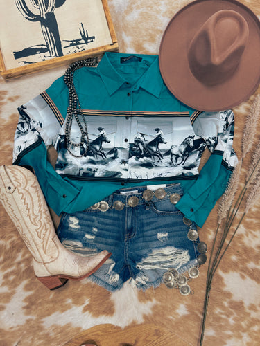The Panhandle Western Button Down