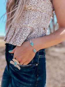 The Grice Triangle Turquoise Cuff Bracelet