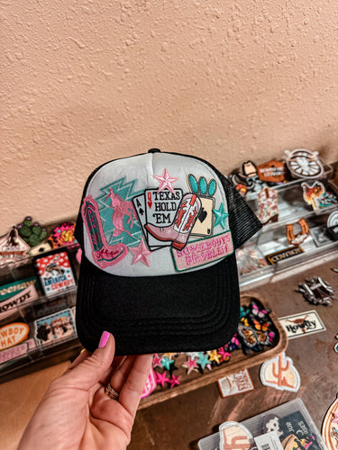 Texas Hold 'Em Trucker Custom Trucker Hat