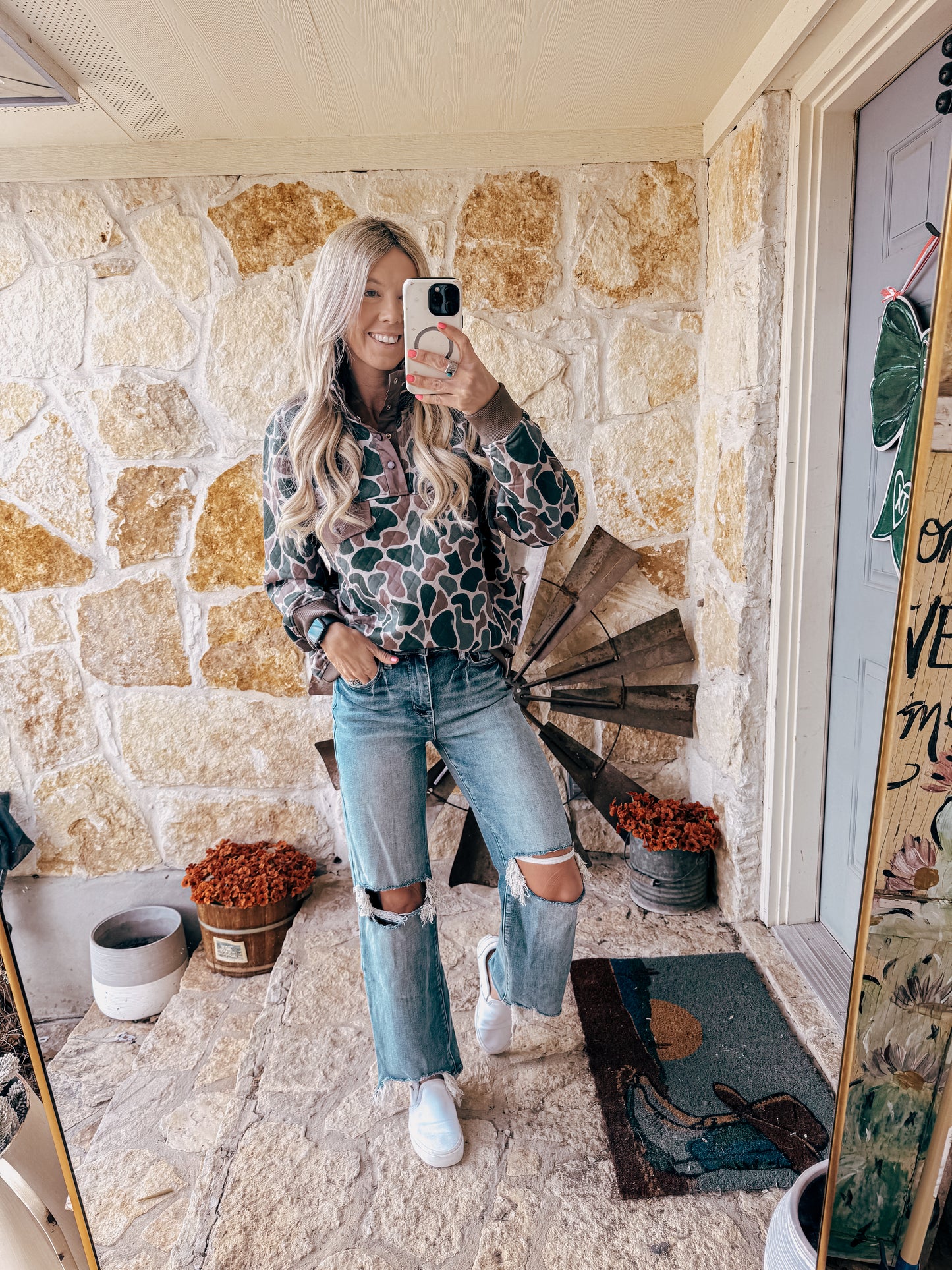 Roost WaterFowl Camo Quilted Pullover