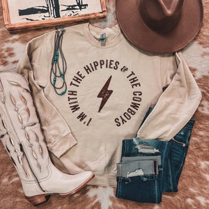 Hippies & Cowboys Sweatshirt (Cream)