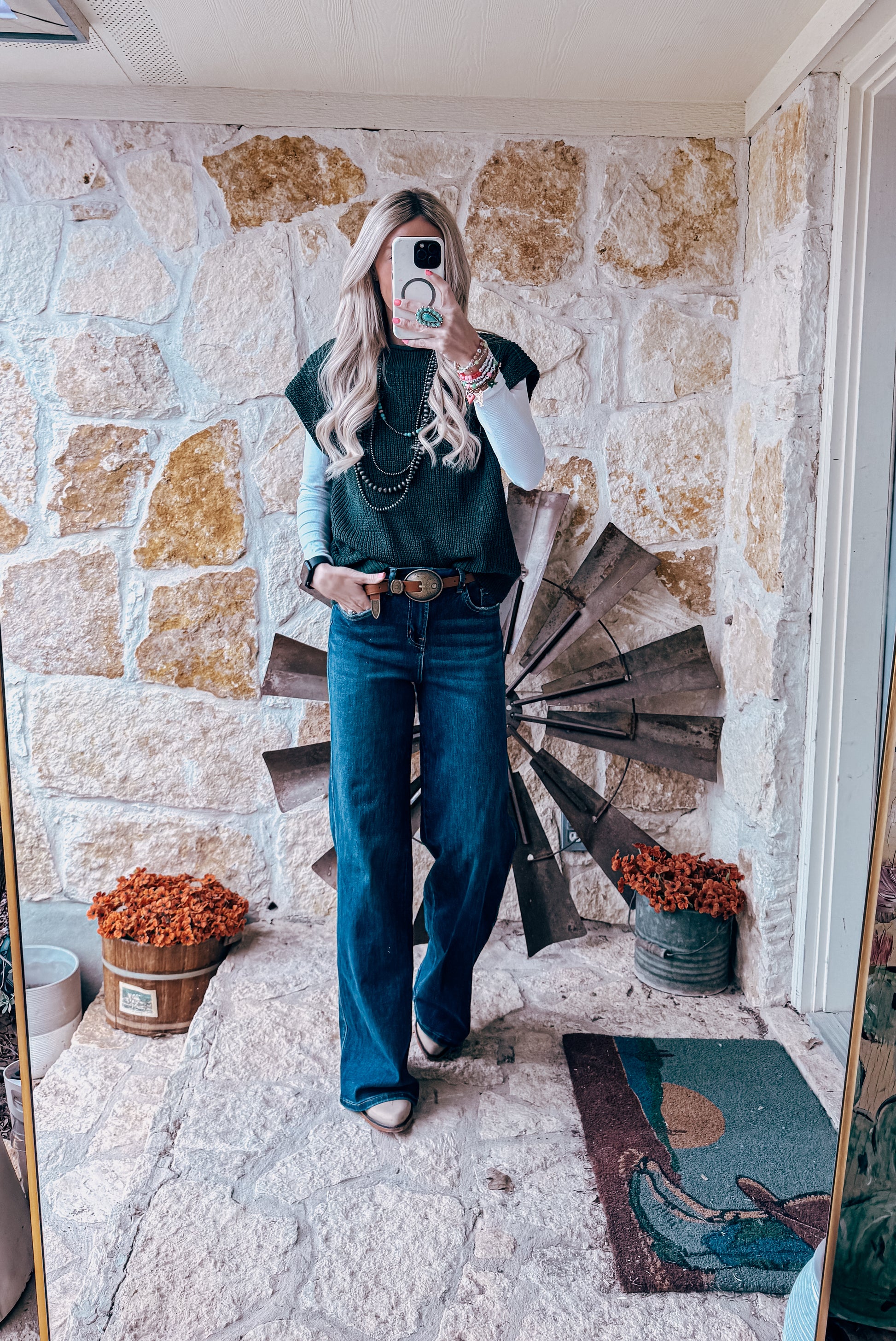 The Concan Oversized Sweater Vest (Hunter Green) - The Vintage Emmie