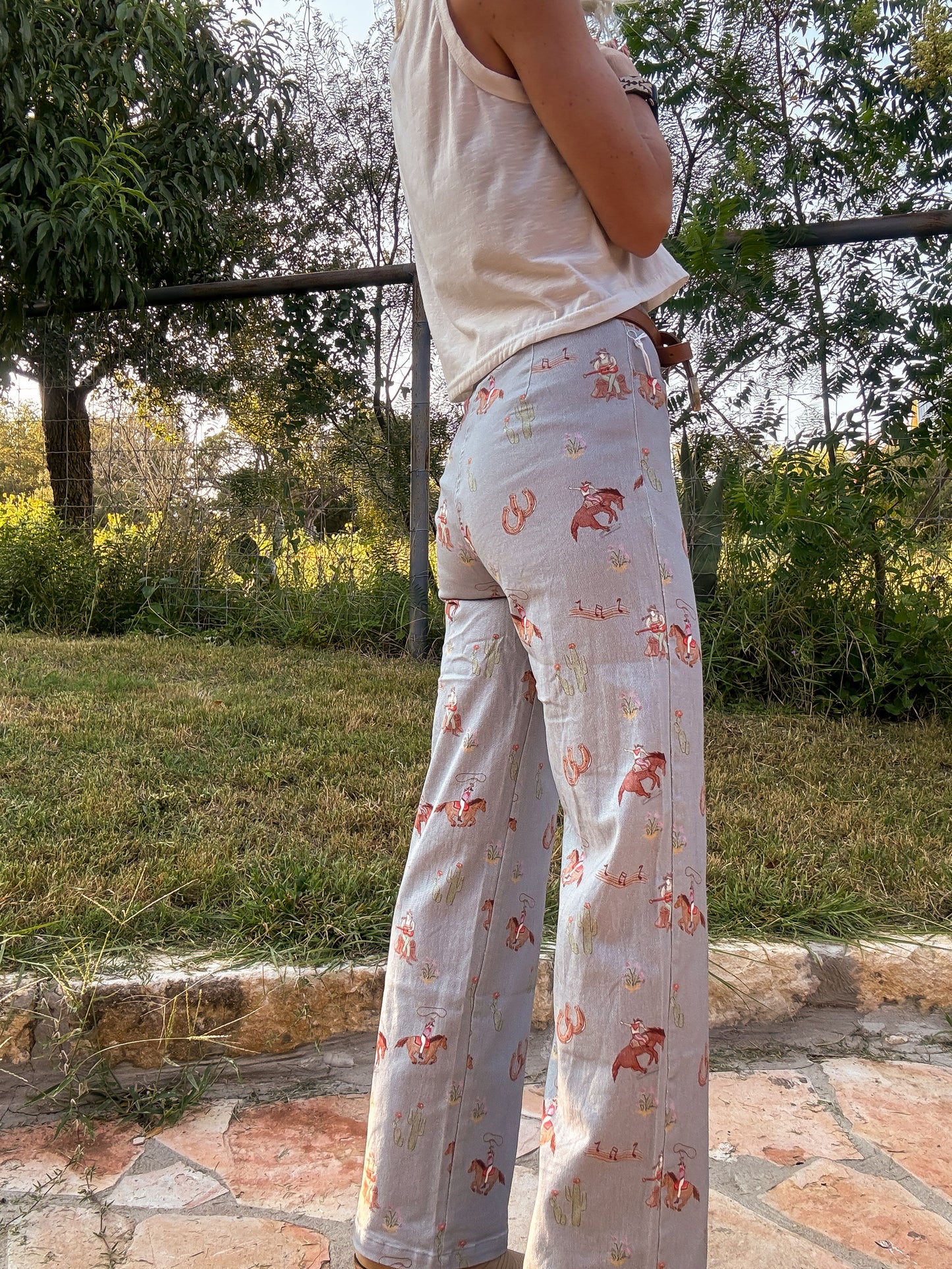 The Pipe Creek Cowgirl Pants (Blue) - The Vintage Emmie