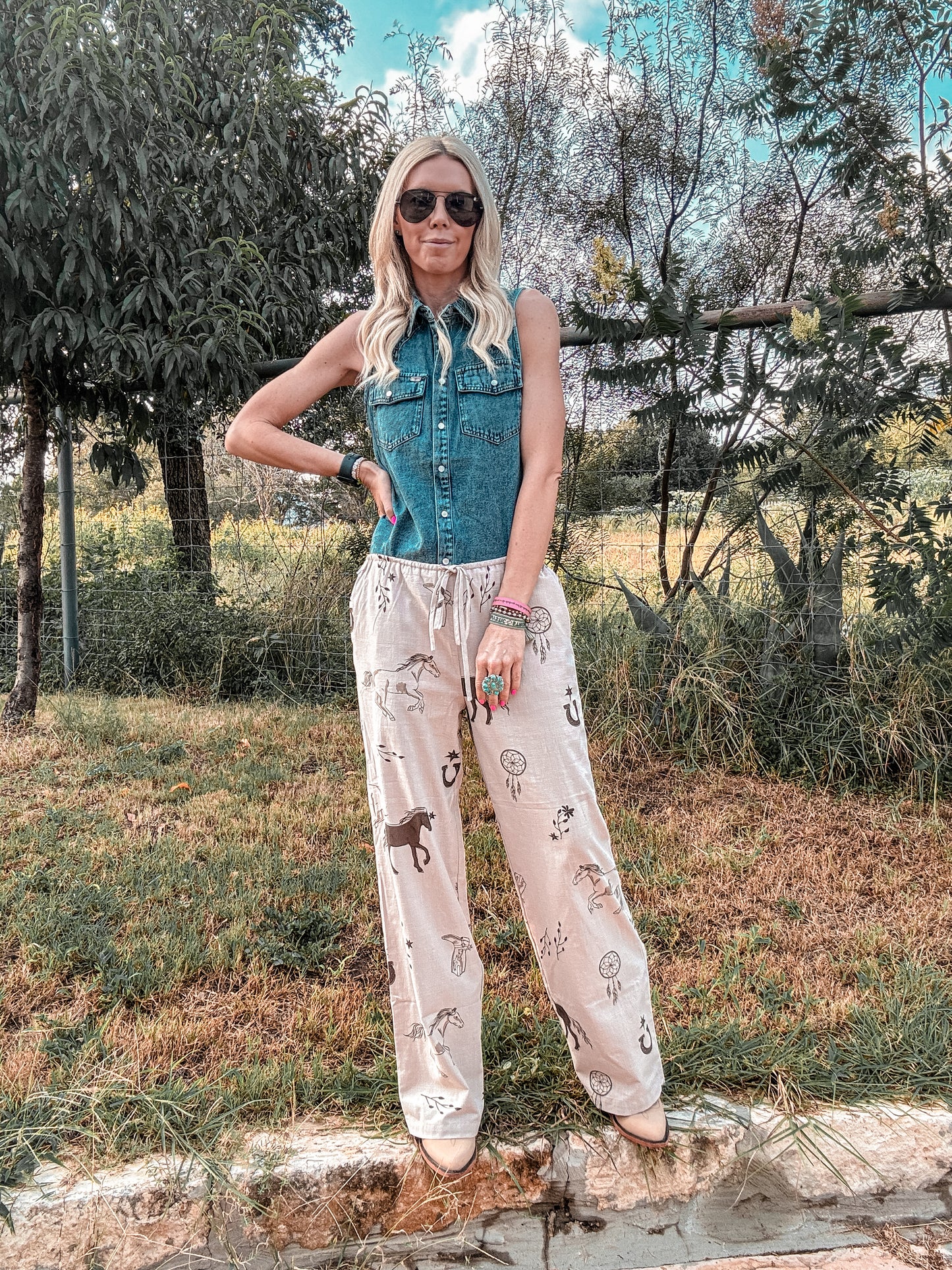 The Utopia Western Linen Pants (Grey) - The Vintage Emmie