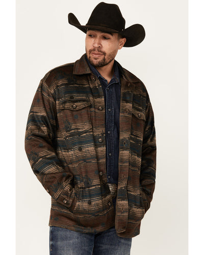 Ariat Men's Caldwell Desert Striped Print Long Sleeve Button-Down Shacket