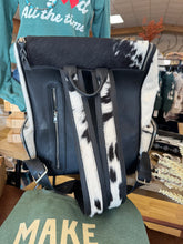 The Blue Ridge Cowhide Backpack (White & Black) - The Vintage Emmie