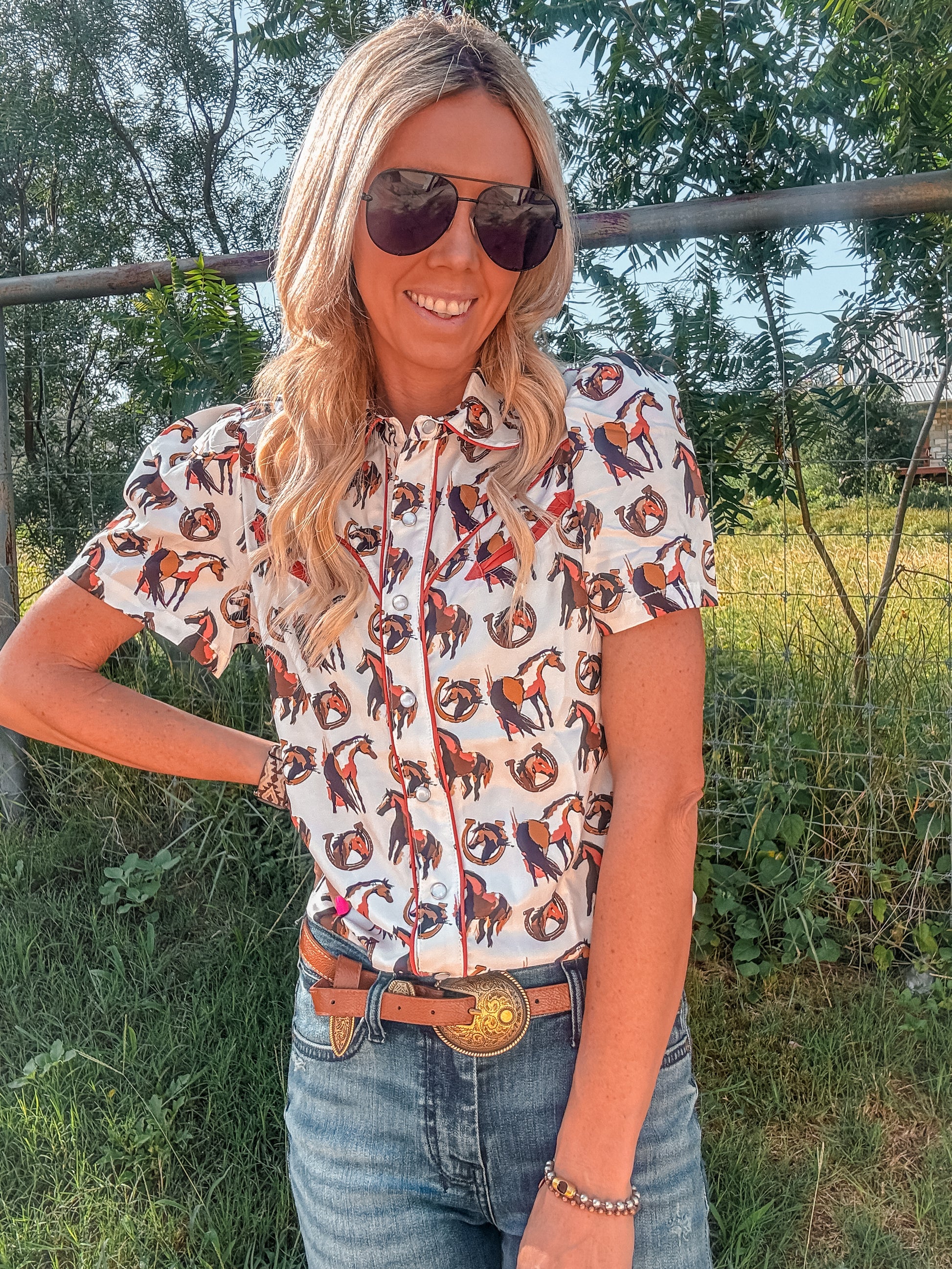 The Olimto Horse Button Down - The Vintage Emmie