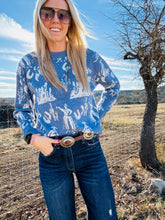 The Marfa Cowboy Sweater (Blue)