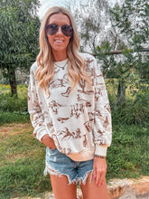 The Paxton Western Crew Neck Sweater (Cream)