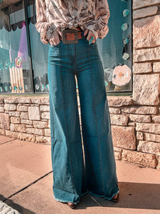 The Gano Wide Leg Denim Jeans (Medium Wash)