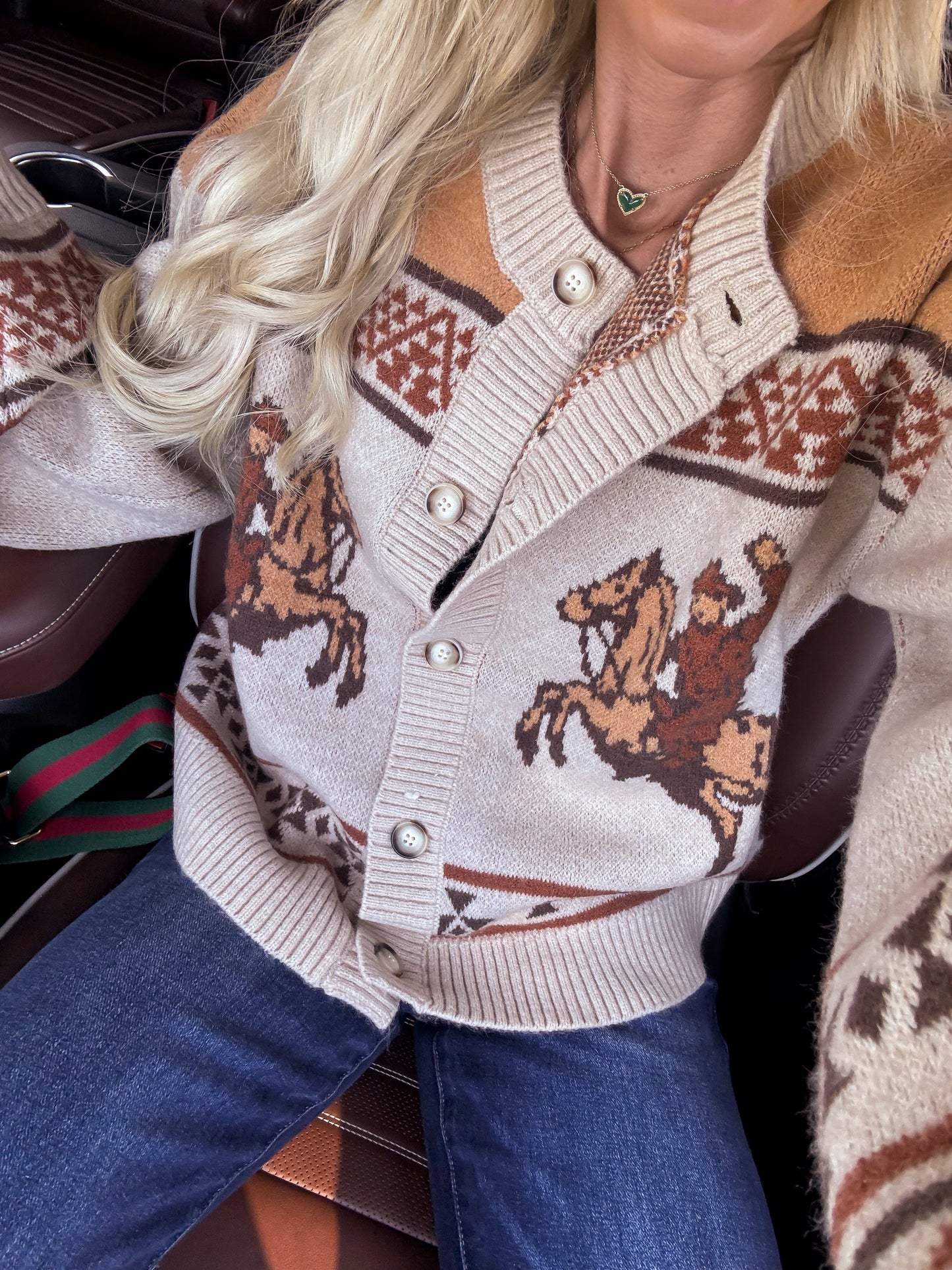 The Cheyenne Horse Cardigan