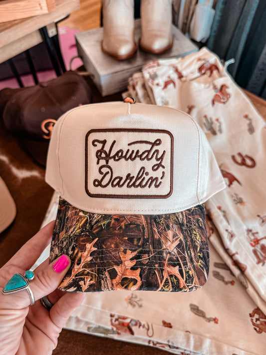 Howdy Darlin Embroidered Camo Hat - The Vintage Emmie