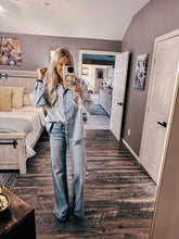 The Texola Stripe Button Down (Denim) - The Vintage Emmie