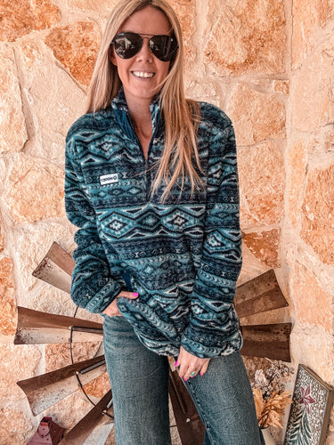 Hooey Fleece Pullover (Navy Aztec)