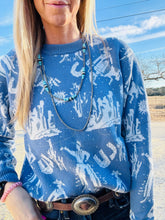 The Marfa Cowboy Sweater (Blue)