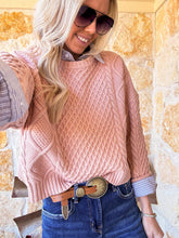 The Texla Cable Knit Sweater (Pink)