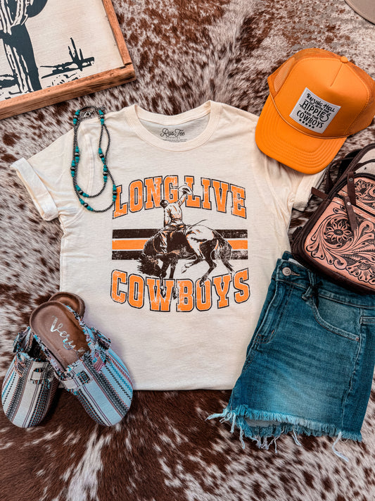 Long Live Cowboys Tee (Cream) - The Vintage Emmie