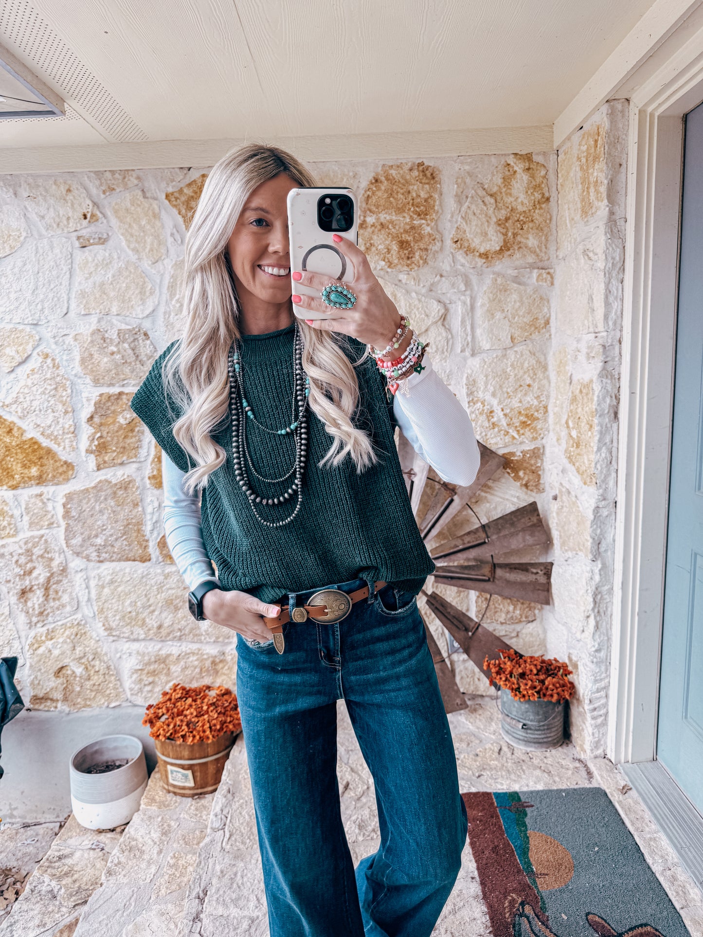 The Concan Oversized Sweater Vest (Hunter Green) - The Vintage Emmie