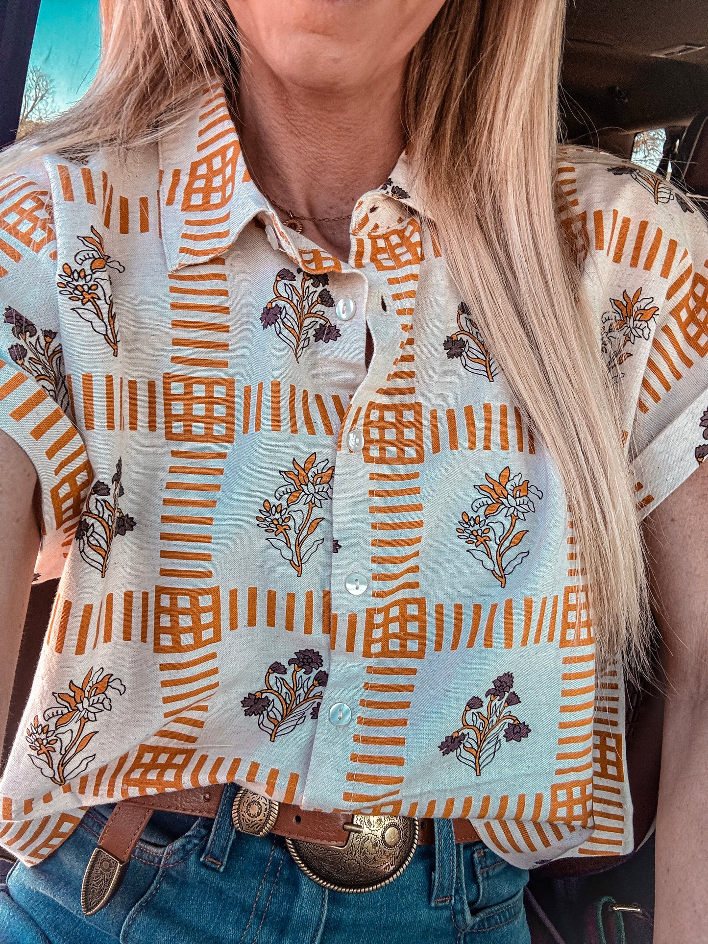 The Fowler Floral Button Down (Off White) - The Vintage Emmie