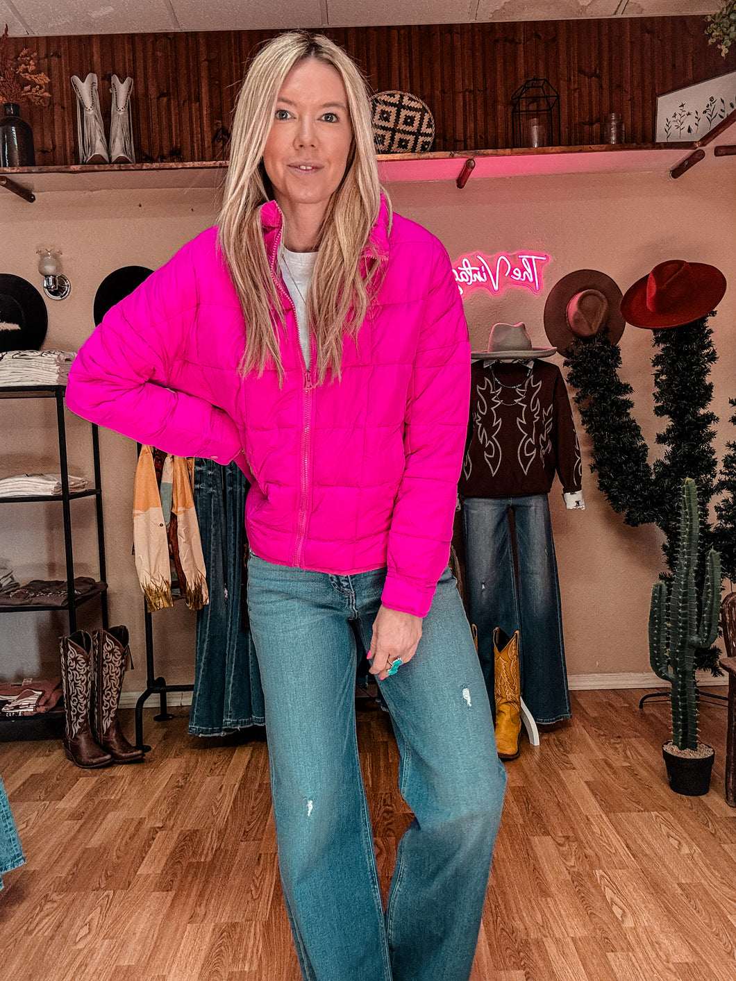 The Jericho Puffer Jacket (Hot Pink)