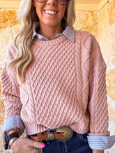 The Texla Cable Knit Sweater (Pink)