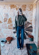 The Bristol Cropped Sweater (Green) - The Vintage Emmie