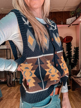 The Keene Knit Sweater Vest (Blue) - The Vintage Emmie