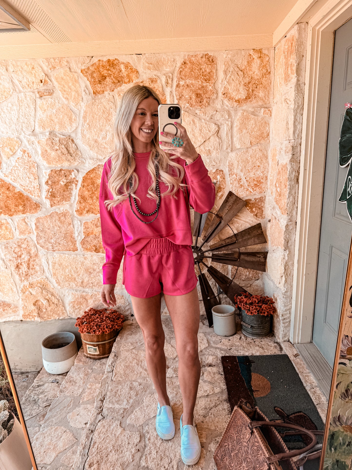 The Smyer 2 Piece Set (Hot Pink) - The Vintage Emmie