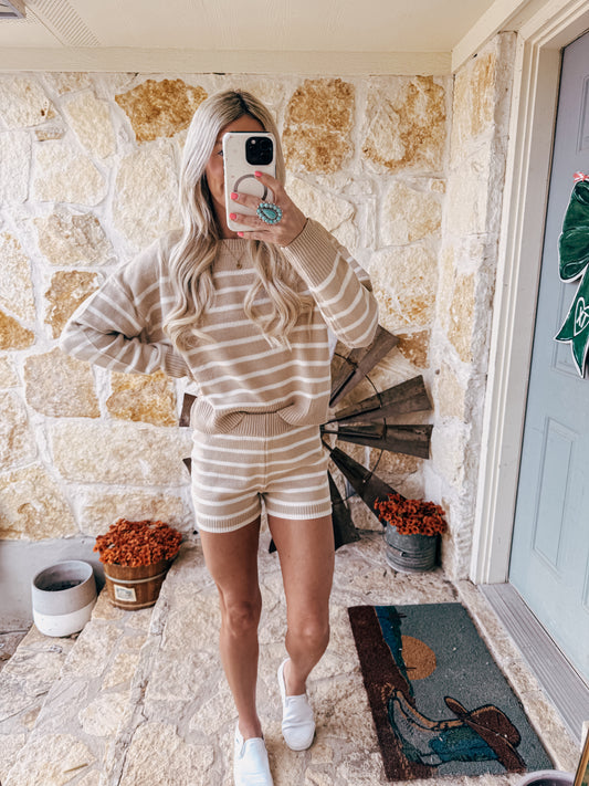 The Sowers 2 Piece Set (Taupe/Cream) - The Vintage Emmie