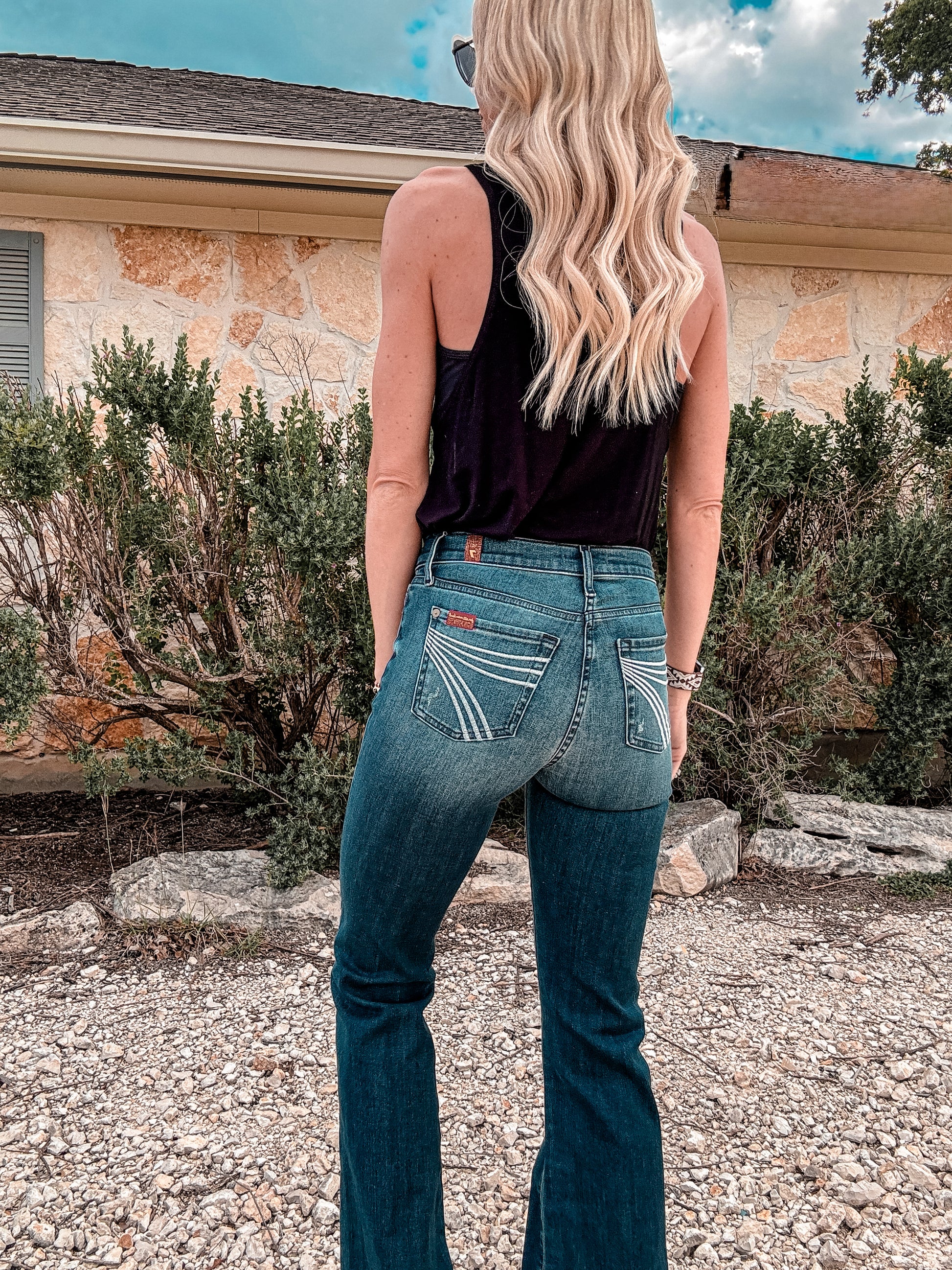 7 For All Mankind Dojo - Lake Blue - The Vintage Emmie