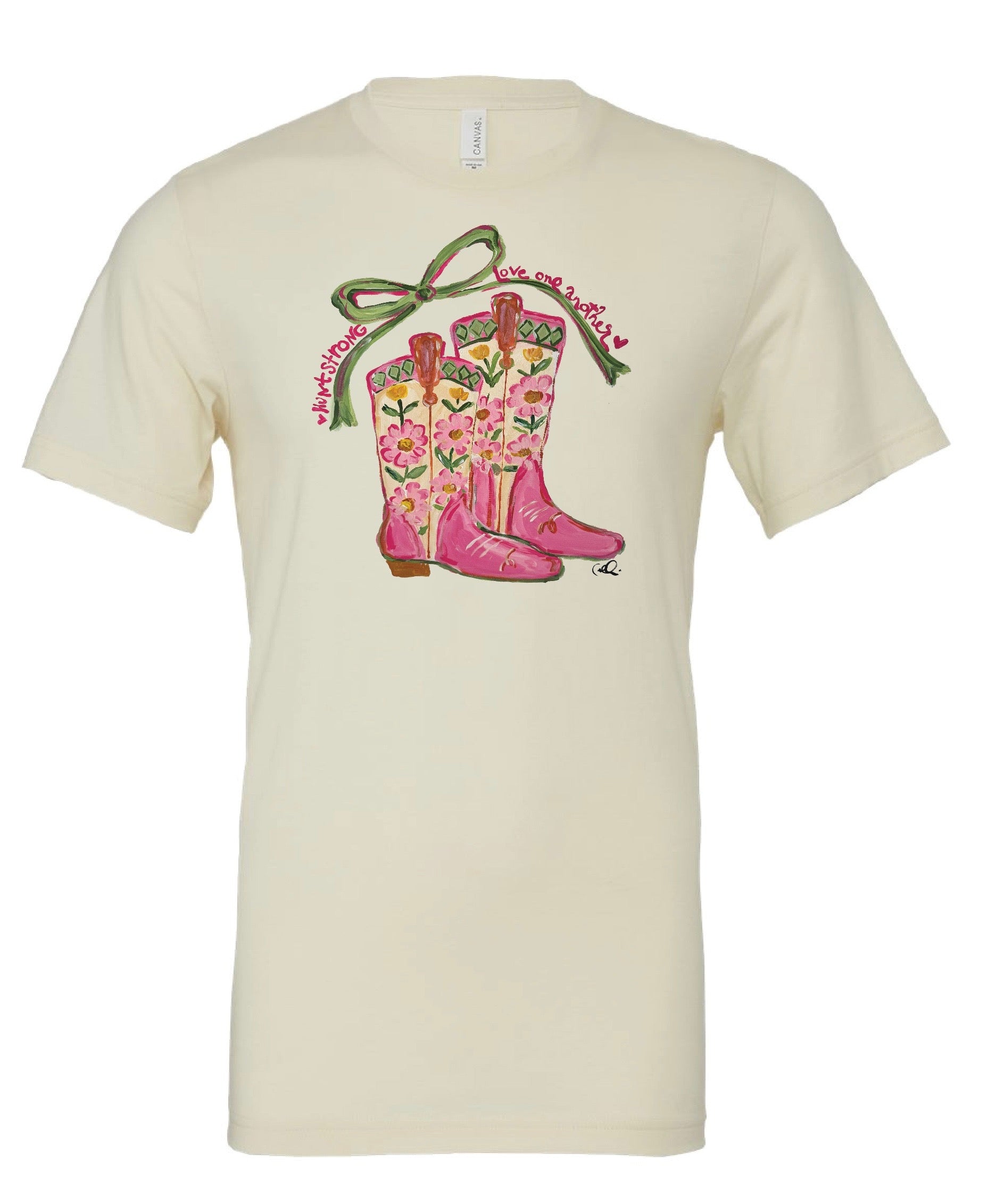 Boots Rooted In Faith “Hunt Strong” Tee (Cream) - PRE ORDER - The Vintage Emmie