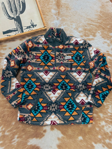 Hooey Fleece Pullover (Brown Aztec)