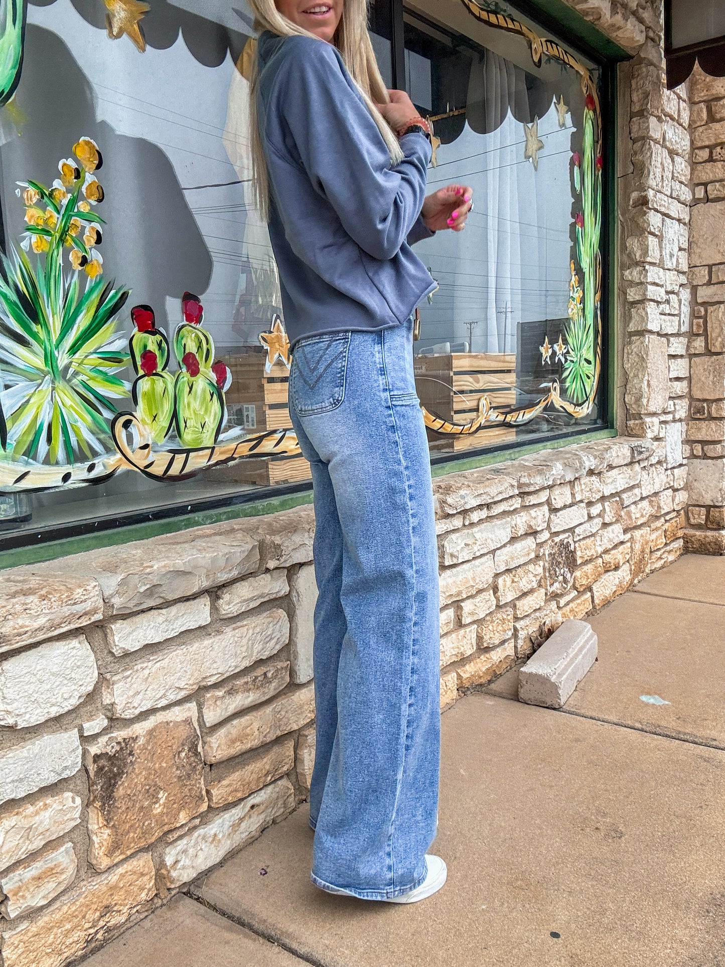 The Louetta High Rise Wide Leg Jeans - The Vintage Emmie