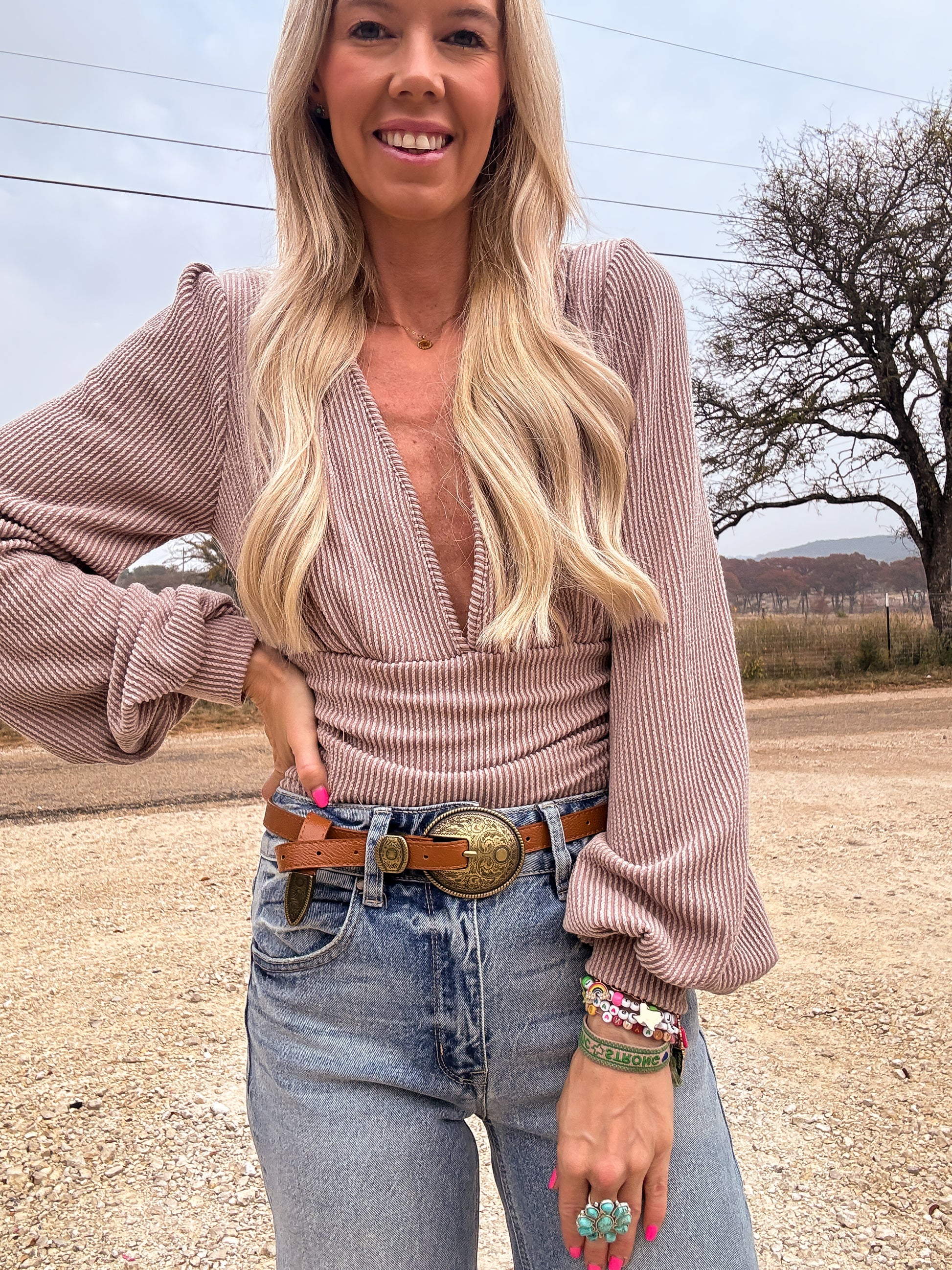 The Duval Bodysuit (Mocha) - The Vintage Emmie