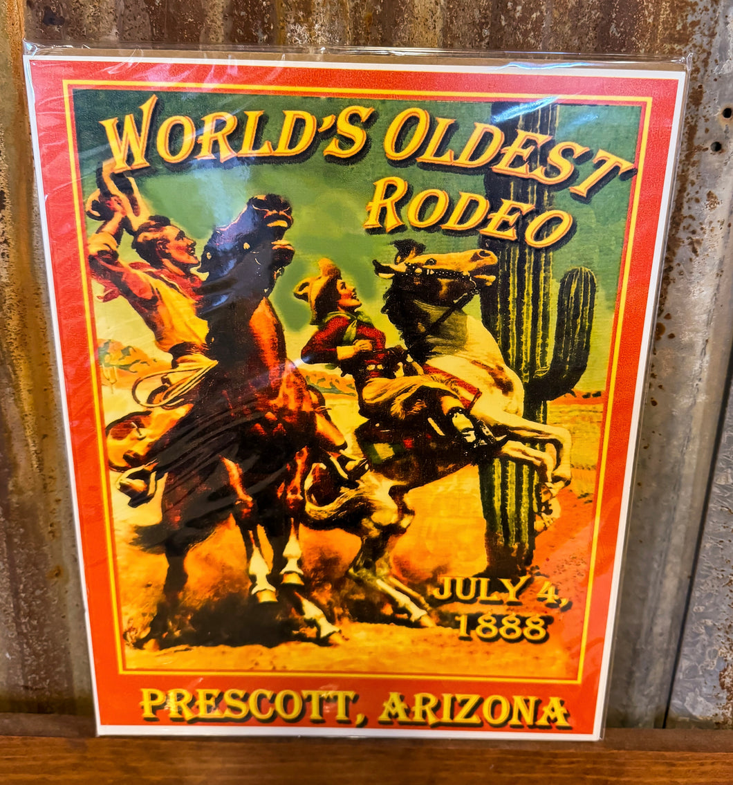 World's Oldest Rodeo Western Print