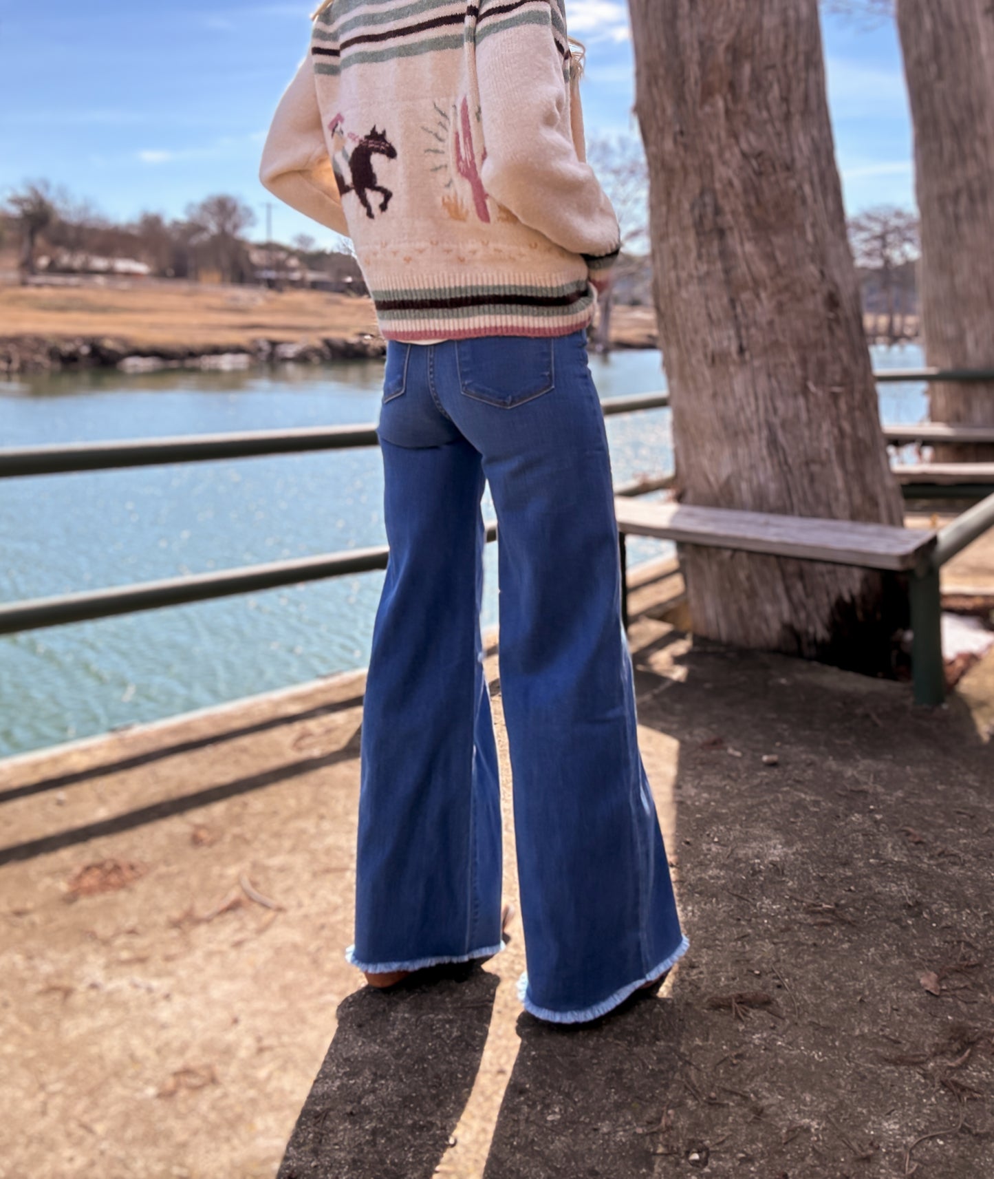 The Gano Wide Leg Denim Jeans - The Vintage Emmie