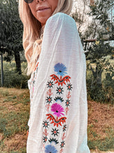 The Uvalde Embroidered Floral Top (White) - The Vintage Emmie