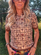 The Booker Western Vintage Polo (Brown)