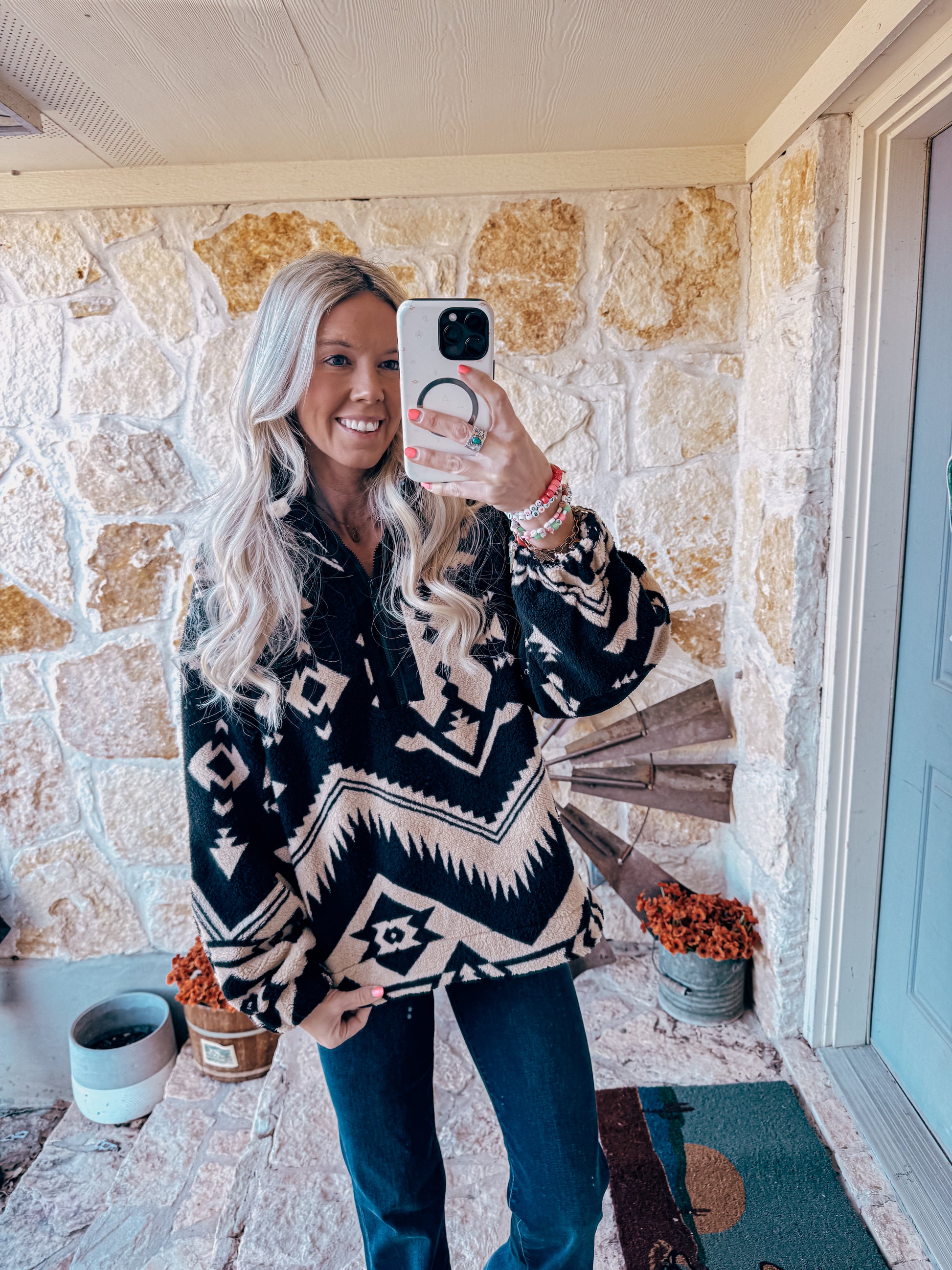 The Prairie Hill Sherpa Pullover - The Vintage Emmie