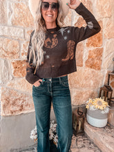 The Chandler Metallic Cowboy Sweater (Brown)