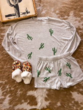 The Pasadena Cactus PJ Set (Light Grey)