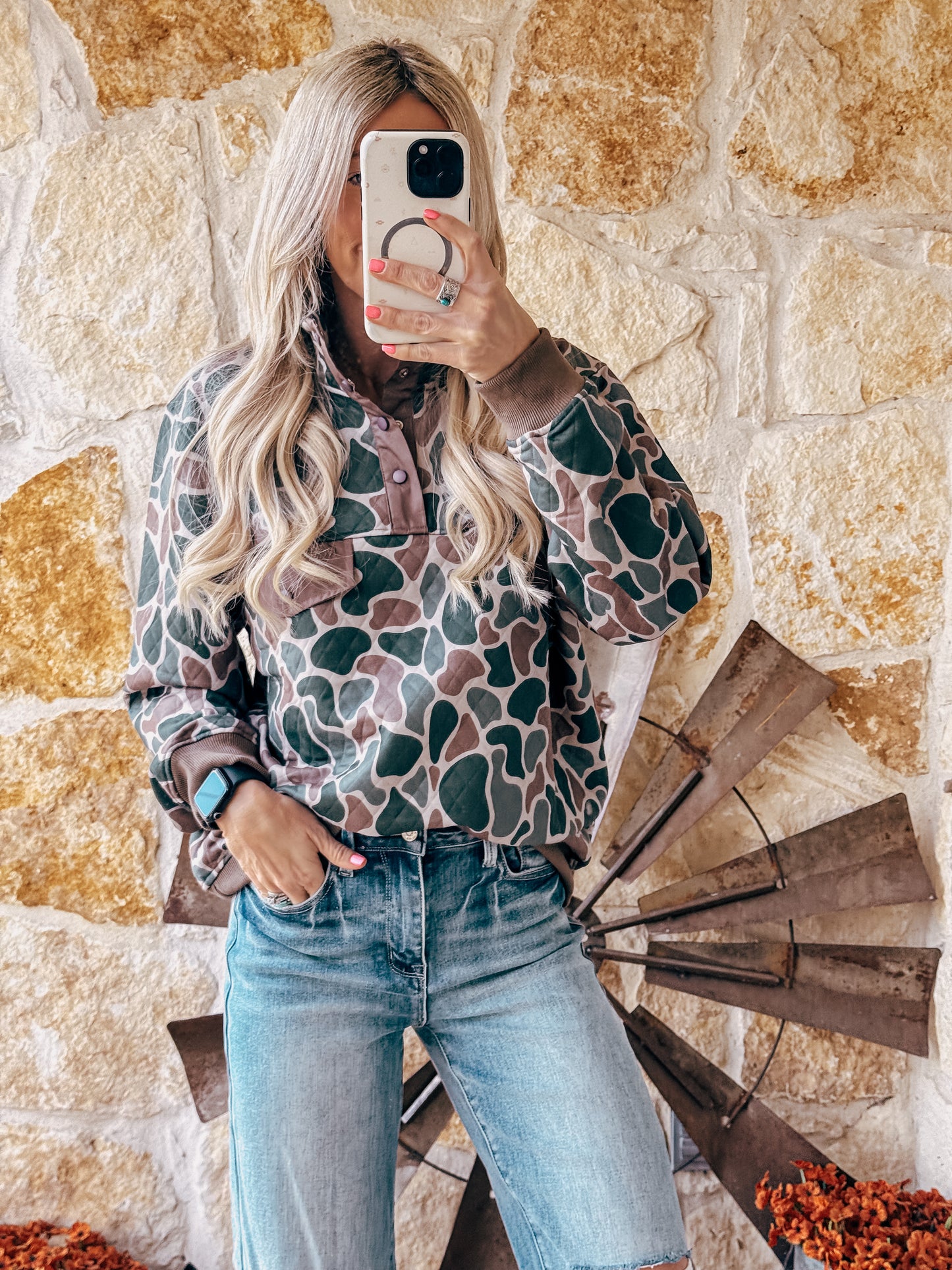 Roost WaterFowl Camo Quilted Pullover
