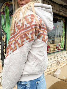 The Atlee Aztec Hooded Bomber Jacket