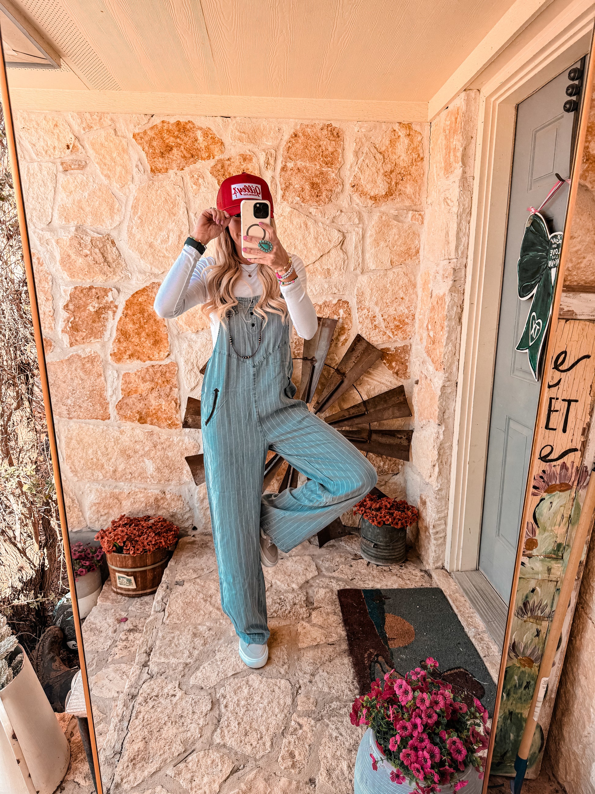 The Oakhurst Pinstripe Overalls (Denim Blue) - The Vintage Emmie