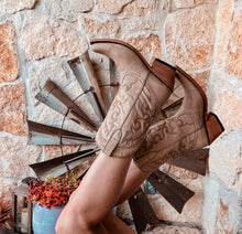 Liberty Black Sienna Cowboy Boots (Vintage Beige)