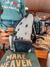 The Blue Ridge Cowhide Backpack (White & Black) - The Vintage Emmie