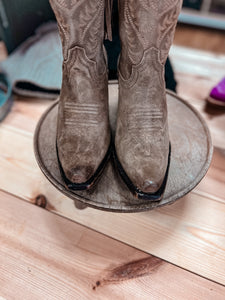 Ariat Laramie Cowboy Boot (Distressed Dijon Suede)