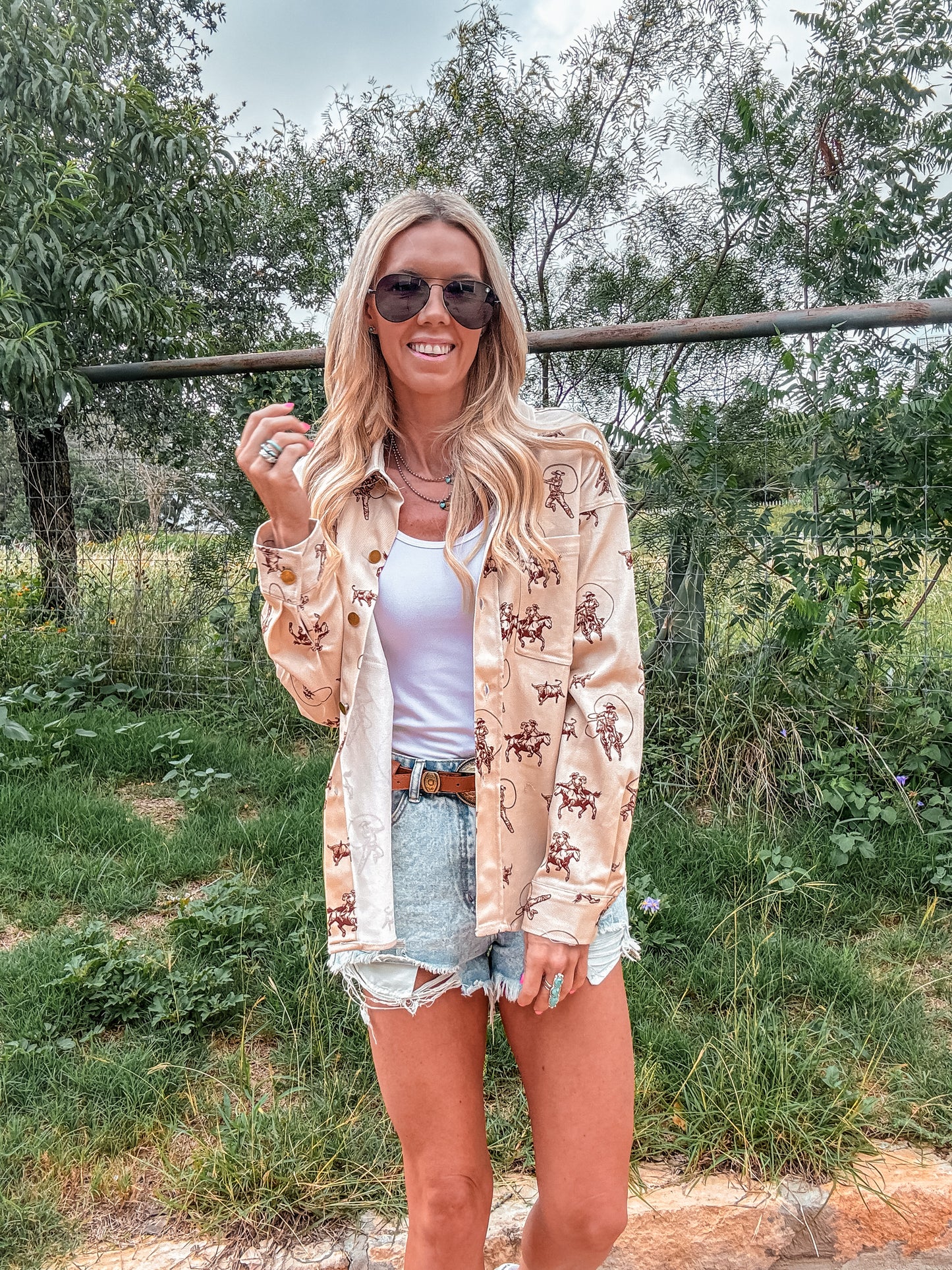 The Weimar Western Button Down (Cream) - The Vintage Emmie