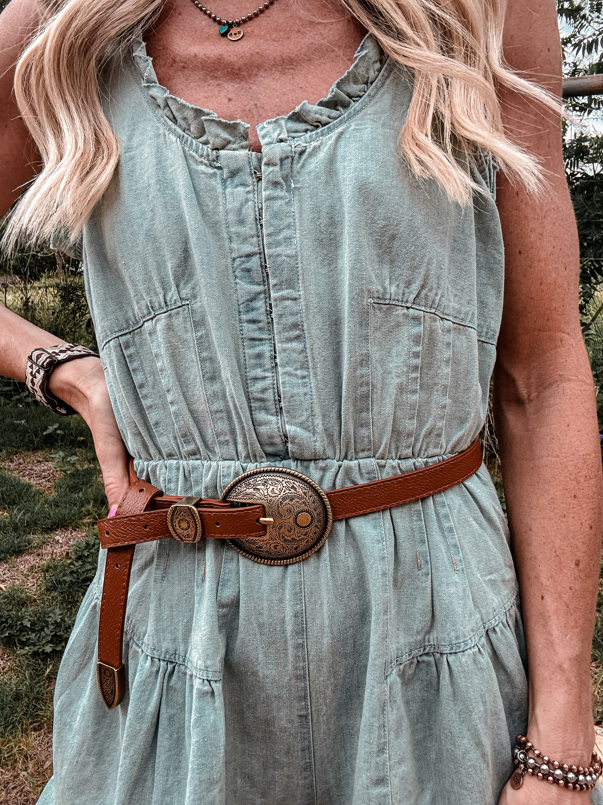 The Galloway Denim Romper (Light Wash) - The Vintage Emmie