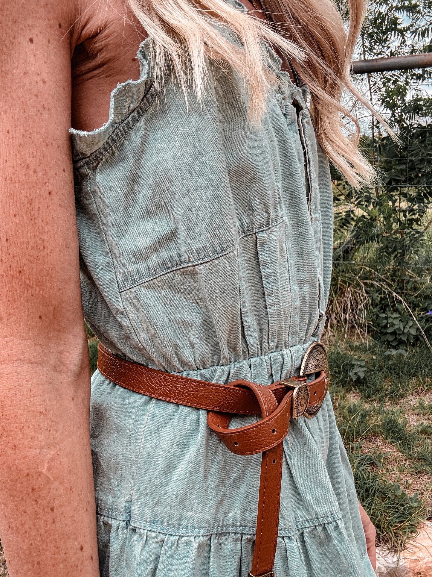 The Galloway Denim Romper (Light Wash) - The Vintage Emmie